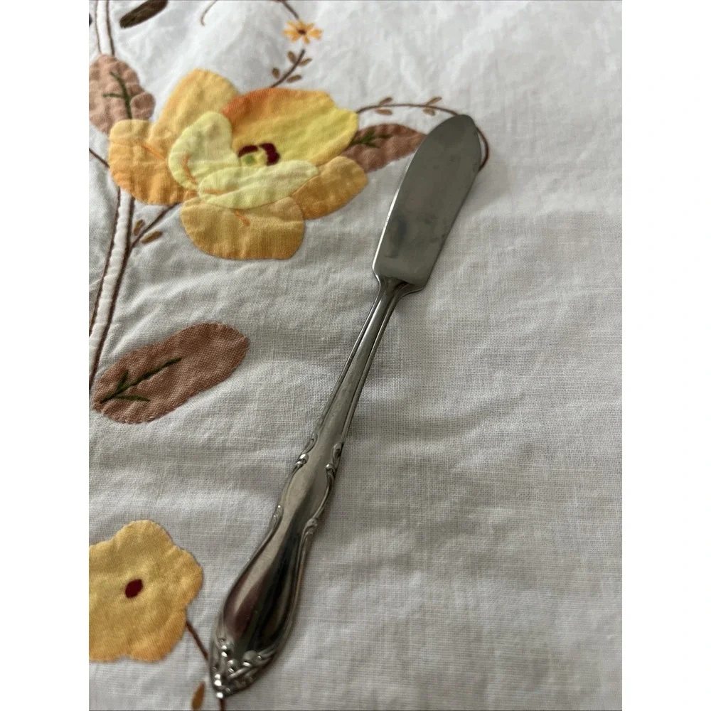 Simeon L & George H Rogers Stainless Butter Knife Spreader